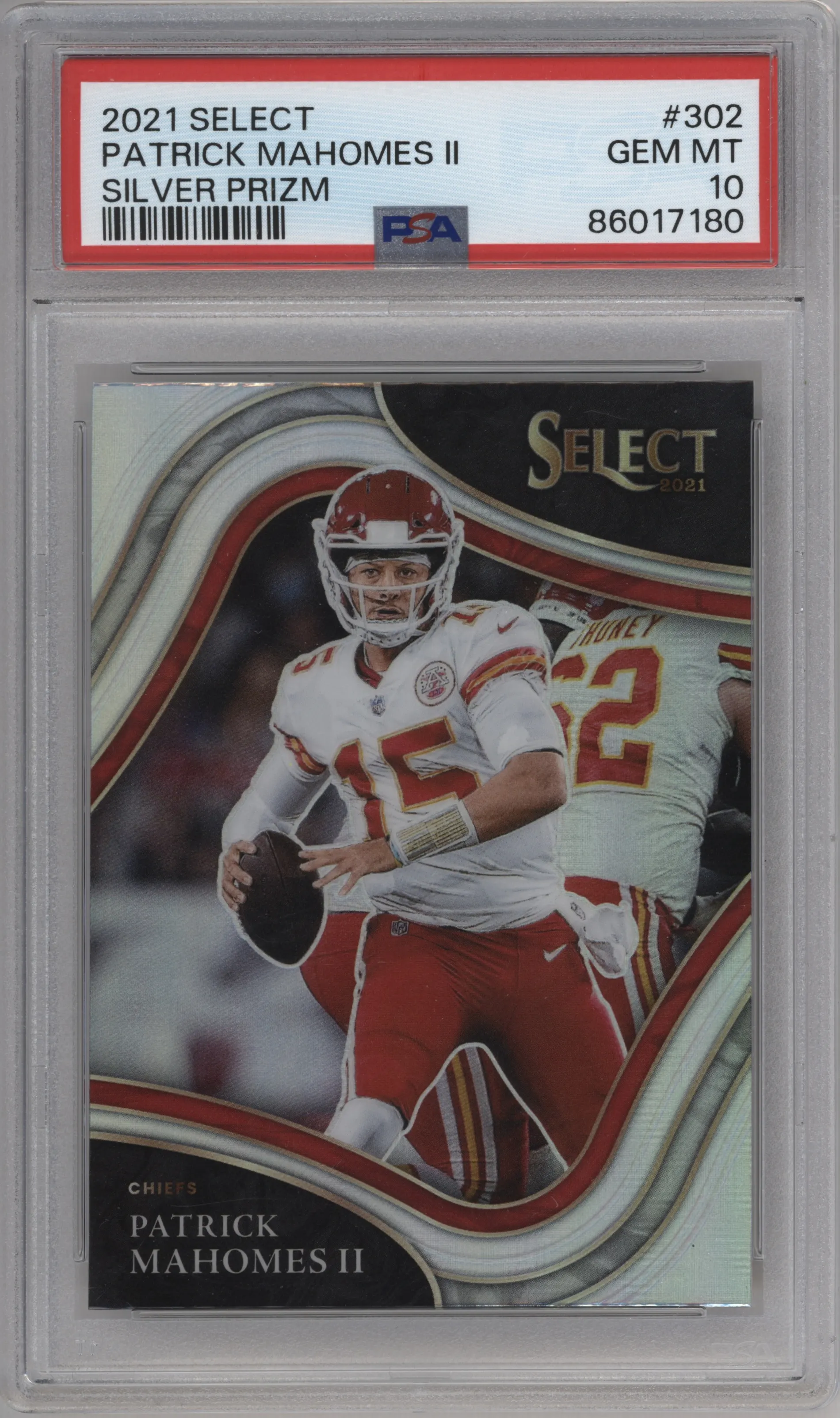 2021 Panini Select Field Lvl. Patrick Mahomes II Silver Prizm #302 PSA 10