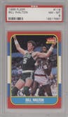 Bill Walton from the 1986-87 Fleer set graded by PSA and given an overall grade of 8.