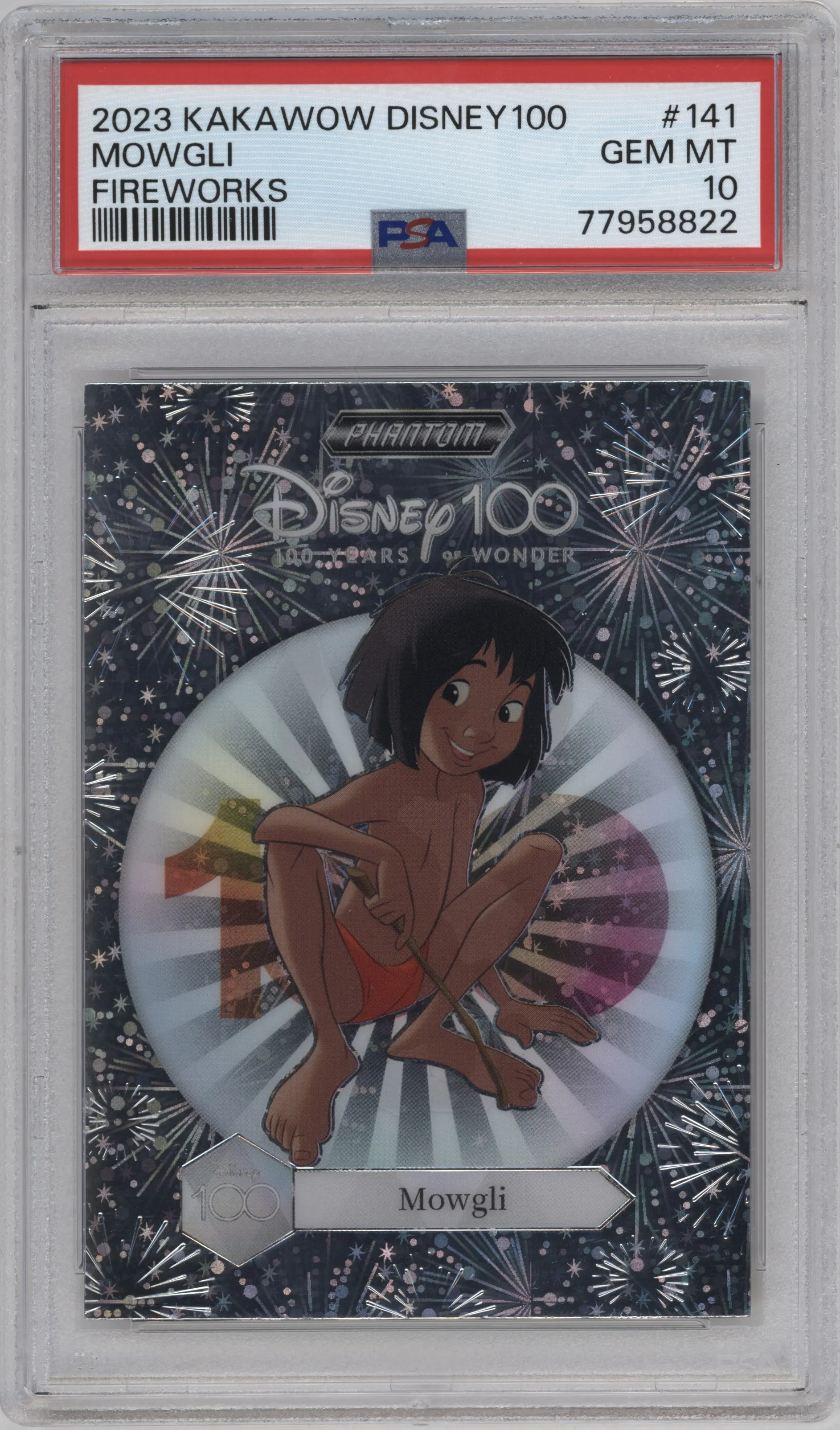 2023 Kakawow Disney 100 Fireworks Mowgli #PD-YH-141 PSA 10