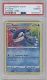 Kyogre from the 2021 Pokemon SWSH set graded by PSA and given an overall grade of 10.