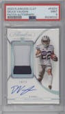 Deuce Vaughn from the 2023 Panini Flawless Collegiate set graded by PSA and given an overall grade of 9.