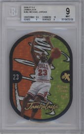 Michael Jordan from the 2006-07 Fleer E-X set graded by Beckett and given an overall grade of 9.