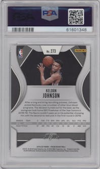 Keldon Johnson from the 2019-20 Panini Prizm set graded by PSA and given an overall grade of 9.