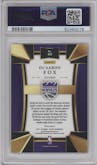 De'Aaron Fox from the 2017-18 Panini Select set featuring a Silver Prizm  parallel graded by PSA and given an overall grade of 10.