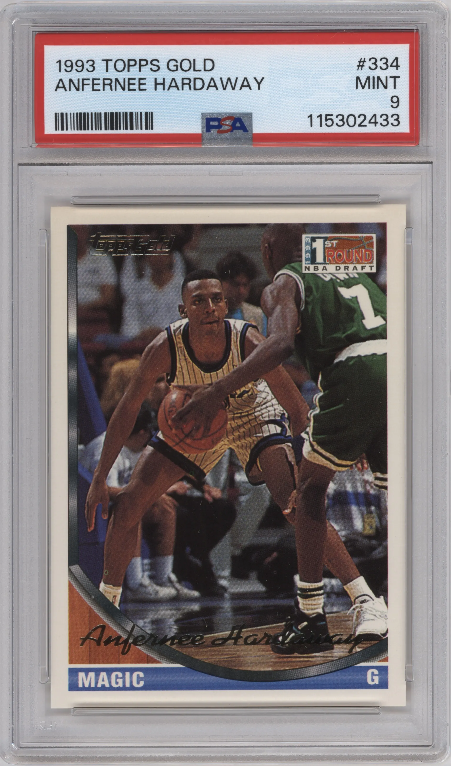 1993 Topps Anfernee Hardaway Gold PSA 9