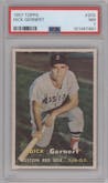 Dick Gernert from the 1957 Topps set graded by PSA and given an overall grade of 7.