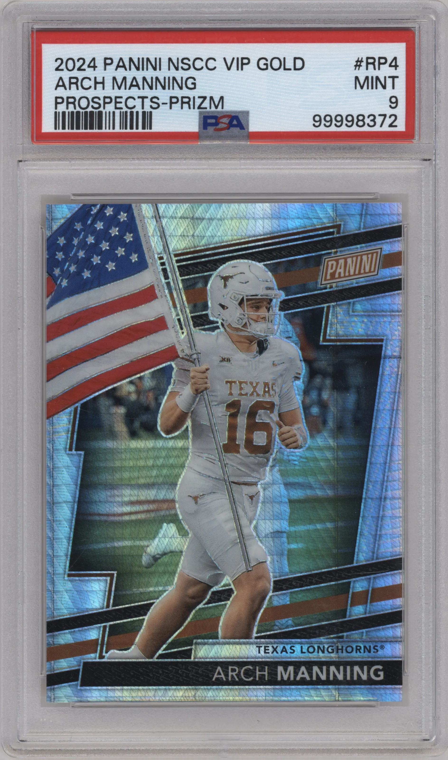 2024 Panini The National VIP Gold Pack Arch Manning Prizm #RP4 PSA 9