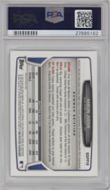 Aaron Judge from the 2013 Bowman Draft Picks & Prospects set graded by PSA and given an overall grade of 10.