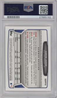 Aaron Judge from the 2013 Bowman Draft Picks & Prospects set graded by PSA and given an overall grade of 10.