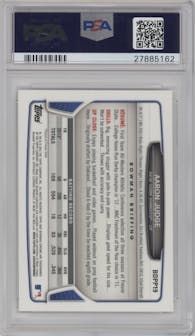 Aaron Judge from the 2013 Bowman Draft Picks & Prospects set graded by PSA and given an overall grade of 10.