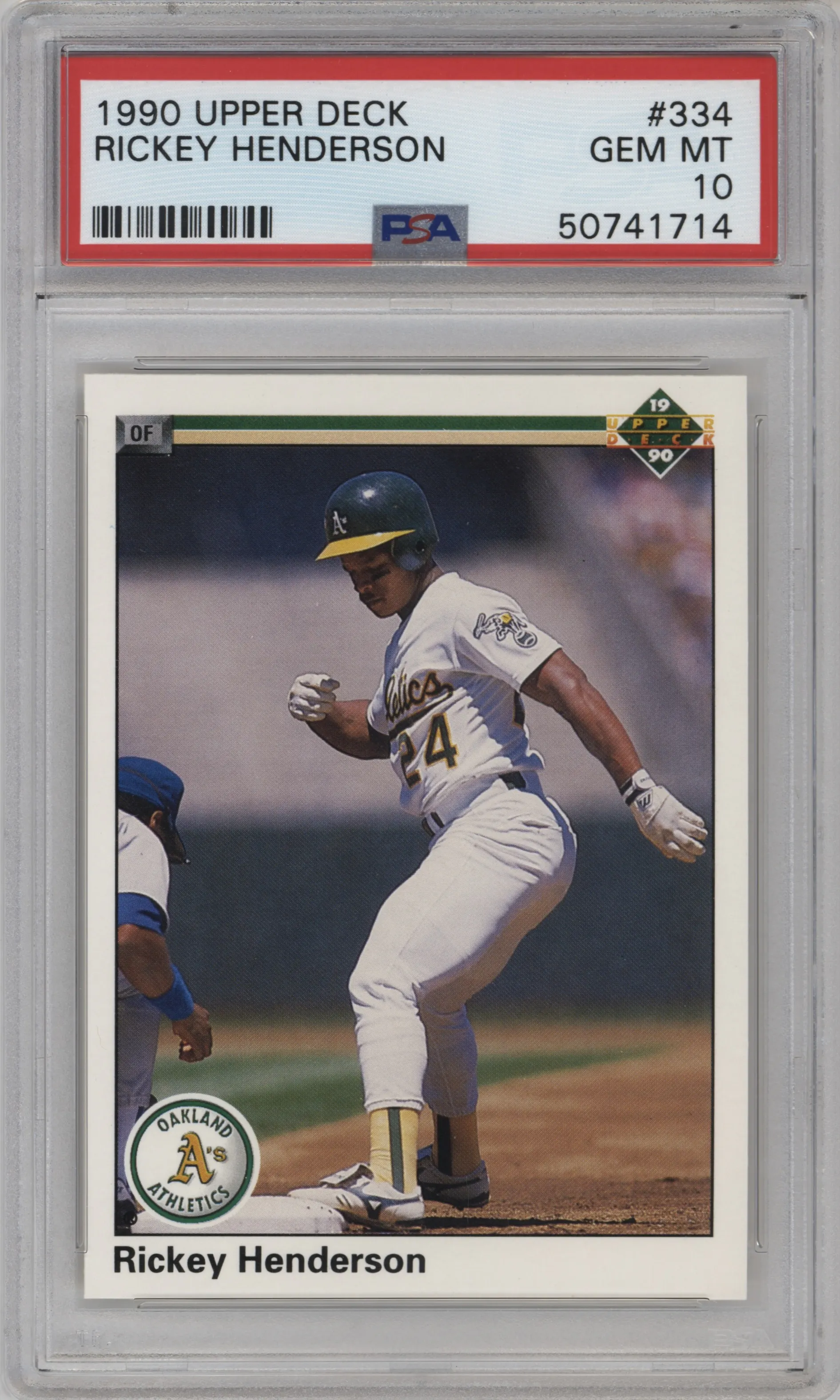 1990 Upper Deck Rickey Henderson #334 PSA 10