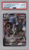 Umbreon VMAX from the 2021 Pokemon SWSH JPN set graded by PSA and given an overall grade of 10.