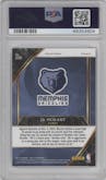 Ja Morant from the 2019-20 Panini Select set featuring a Silver Prizm parallel graded by PSA and given an overall grade of 10.