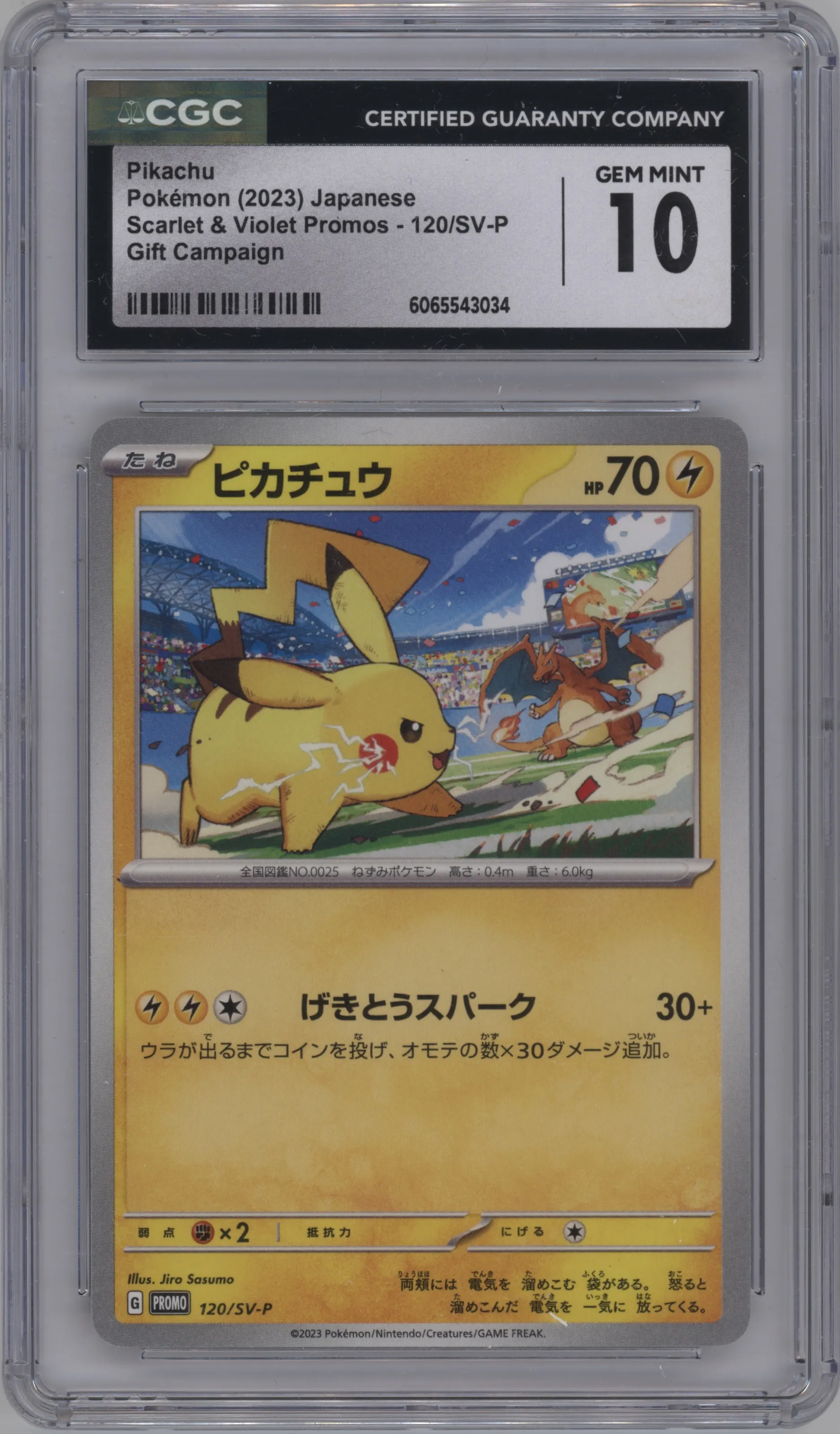 2023 Pokemon SV JPN Pikachu Gym Event Campaign #120 CGC 10
