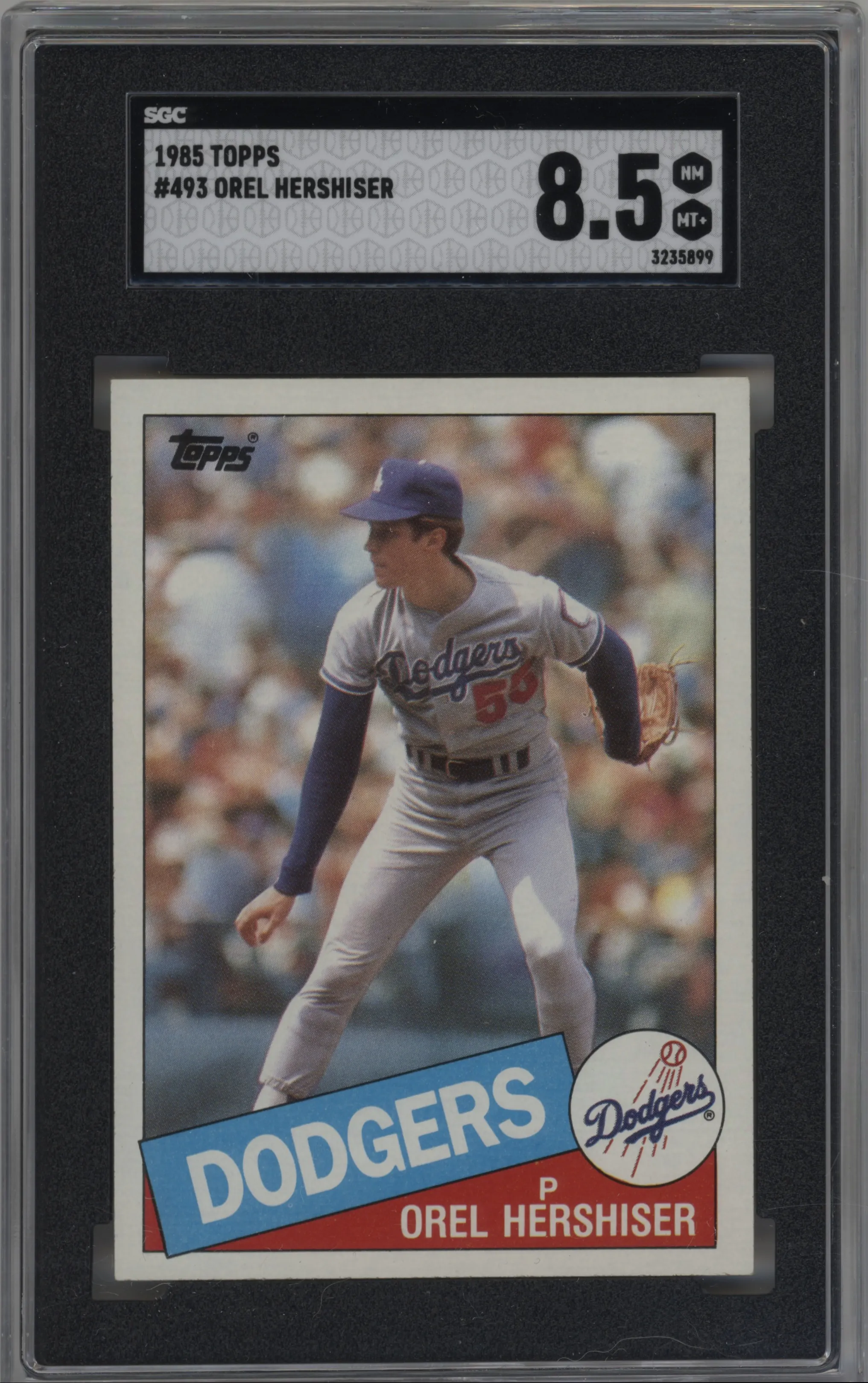 1985 Topps Orel Hershiser #493 SGC 8.5