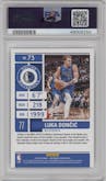 Luka Doncic from the 2019-20 Panini Contenders set graded by PSA and given an overall grade of 10.