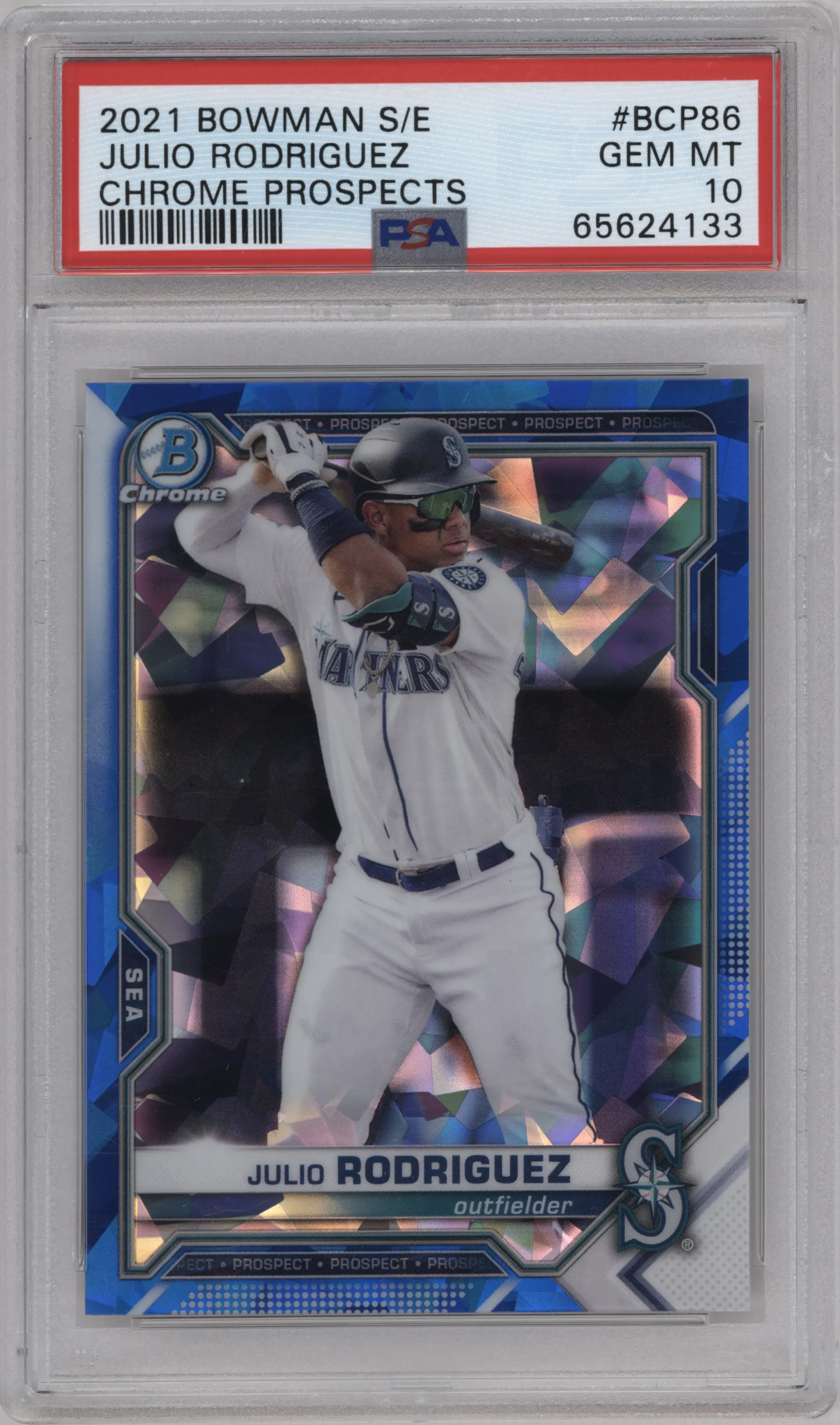2021 Bowman Sapphire Edition Chr.Pros. Julio Rodriguez PSA 10