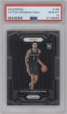 Victor Wembanyama from the 2023-24 Panini Prizm set graded by PSA and given an overall grade of 10.