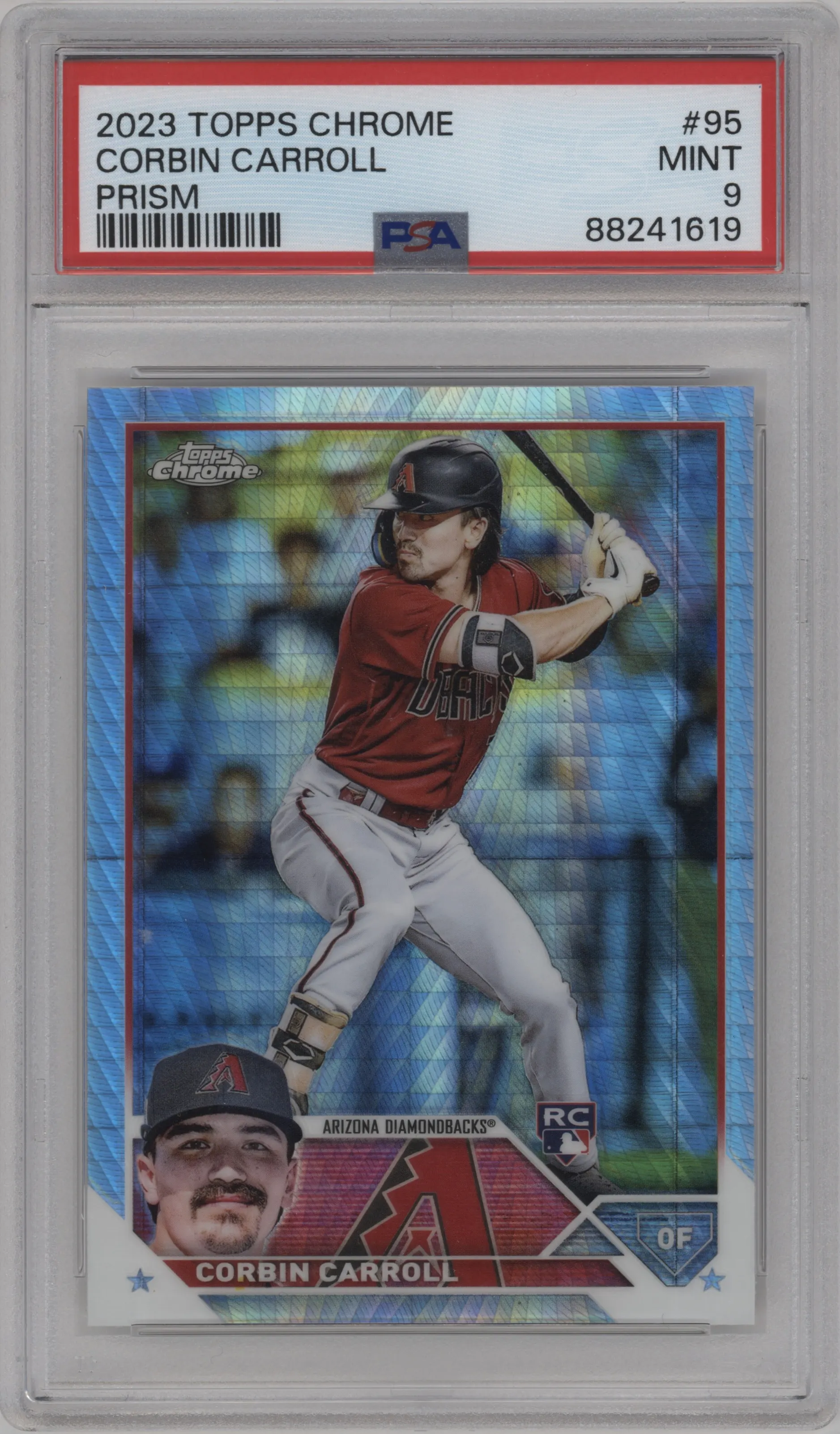 2023 Topps Chrome Corbin Carroll Prism Refractor #95 PSA 9