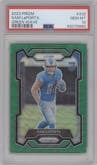 Sam LaPorta from the 2023 Panini Prizm set featuring a Green Wave  parallel graded by PSA and given an overall grade of 10.
