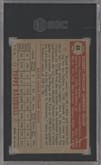 Bob Feller from the 1952 Topps set graded by SGC and given an overall grade of 1.