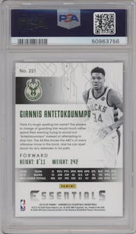 Giannis Antetokounmpo from the 2019-20 Panini Chronicles  set graded by PSA and given an overall grade of 10.