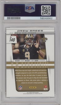Drew Brees from the 2013 Panini Prizm set graded by PSA and given an overall grade of 10.