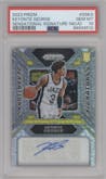 Keyonte George from the 2023-24 Panini Prizm set featuring a Mojo Prizm parallel graded by PSA and given an overall grade of 10.