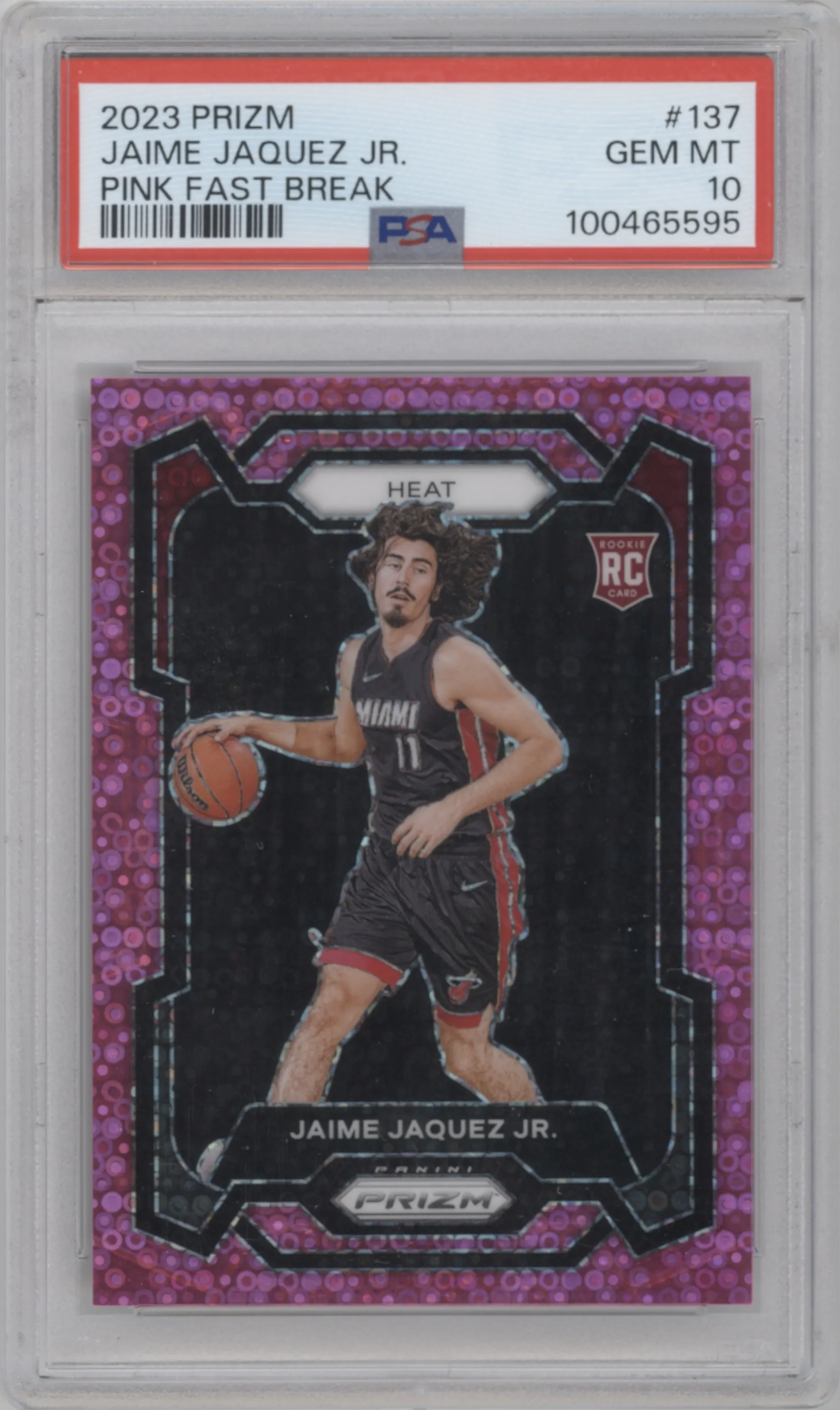 2023 Panini Prizm Jaime Jaquez Jr. Fast Break Pink #137 PSA 10
