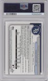 Junior Caminero from the 2024 Bowman Chrome set graded by PSA and given an overall grade of 10.