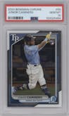 Junior Caminero from the 2024 Bowman Chrome set graded by PSA and given an overall grade of 10.