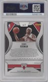 Dennis Rodman from the 2019-20 Panini Prizm set featuring a Ruby Wave parallel graded by PSA and given an overall grade of 10.