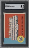 New York Yankees Team from the 1963 Topps set graded by SGC and given an overall grade of 6.