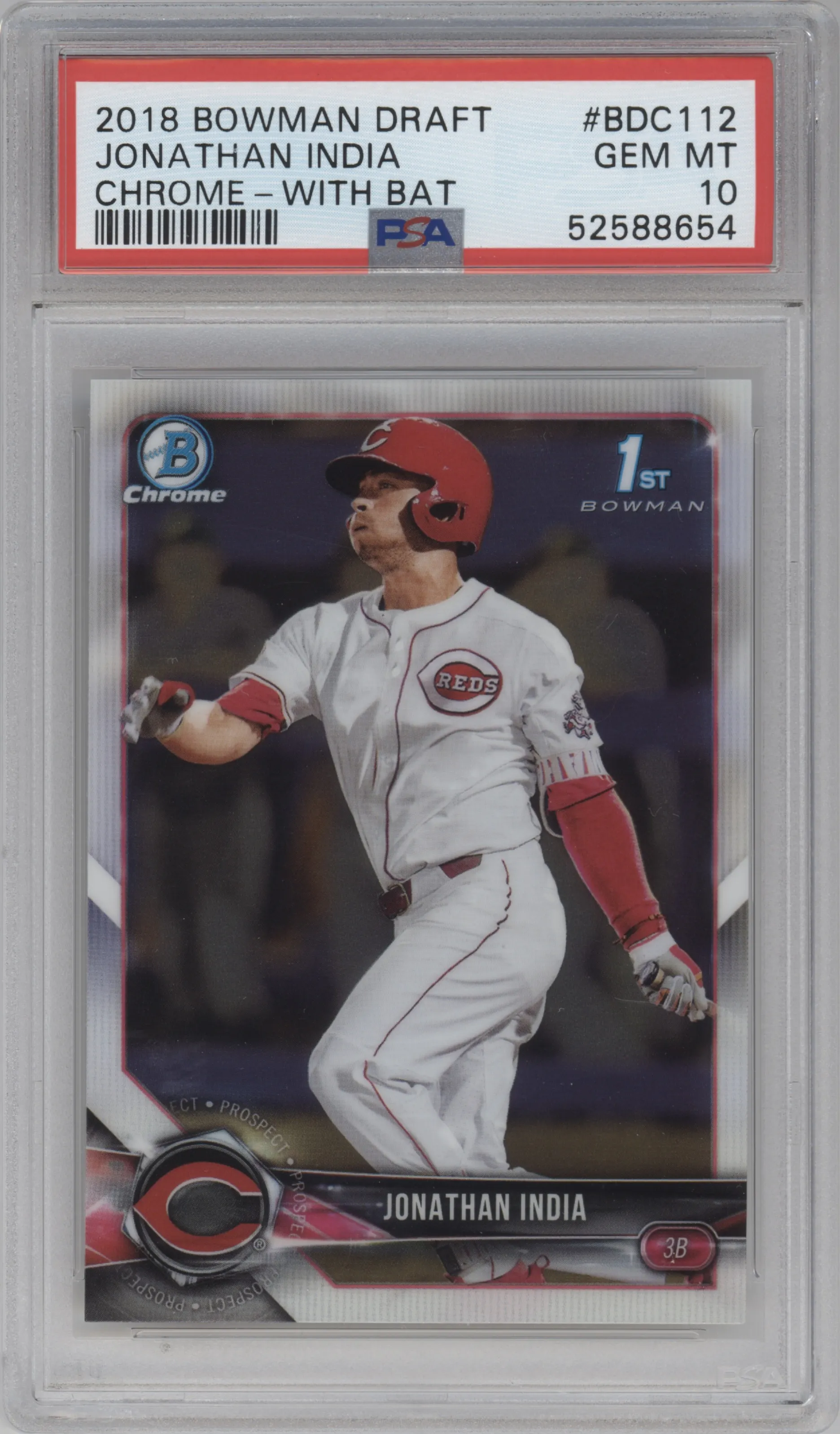 2018 Bowman Draft Chrome Jonathan India #BDC-112 PSA 10