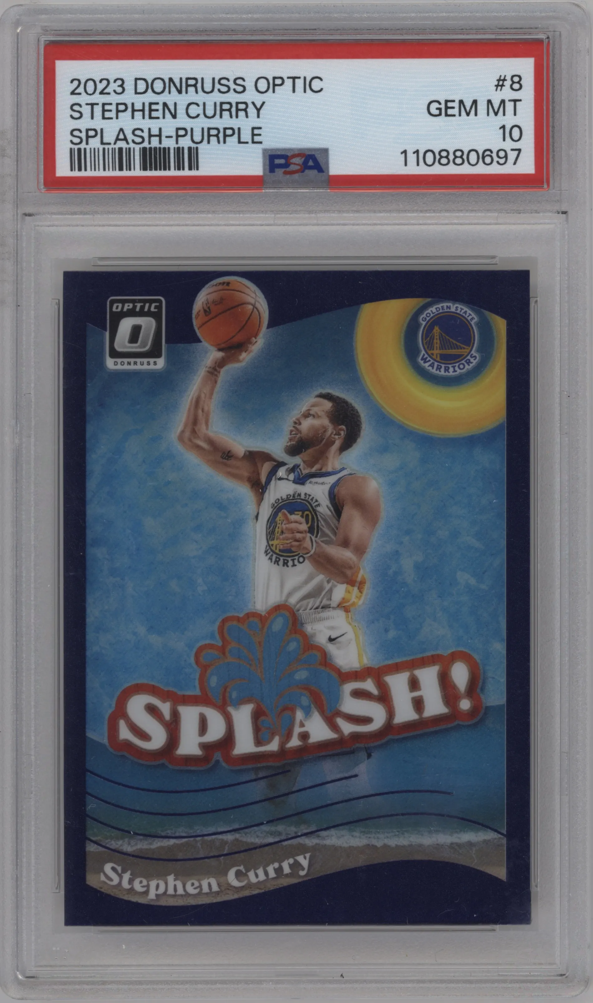 2023 Donruss Optic Splash Stephen Curry Purple PSA 10