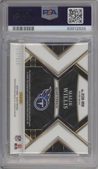 Malik Willis from the 2022 Panini Select set graded by PSA and given an overall grade of 9.