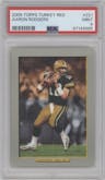 Aaron Rodgers from the 2005 Topps Turkey Red set graded by PSA and given an overall grade of 9.