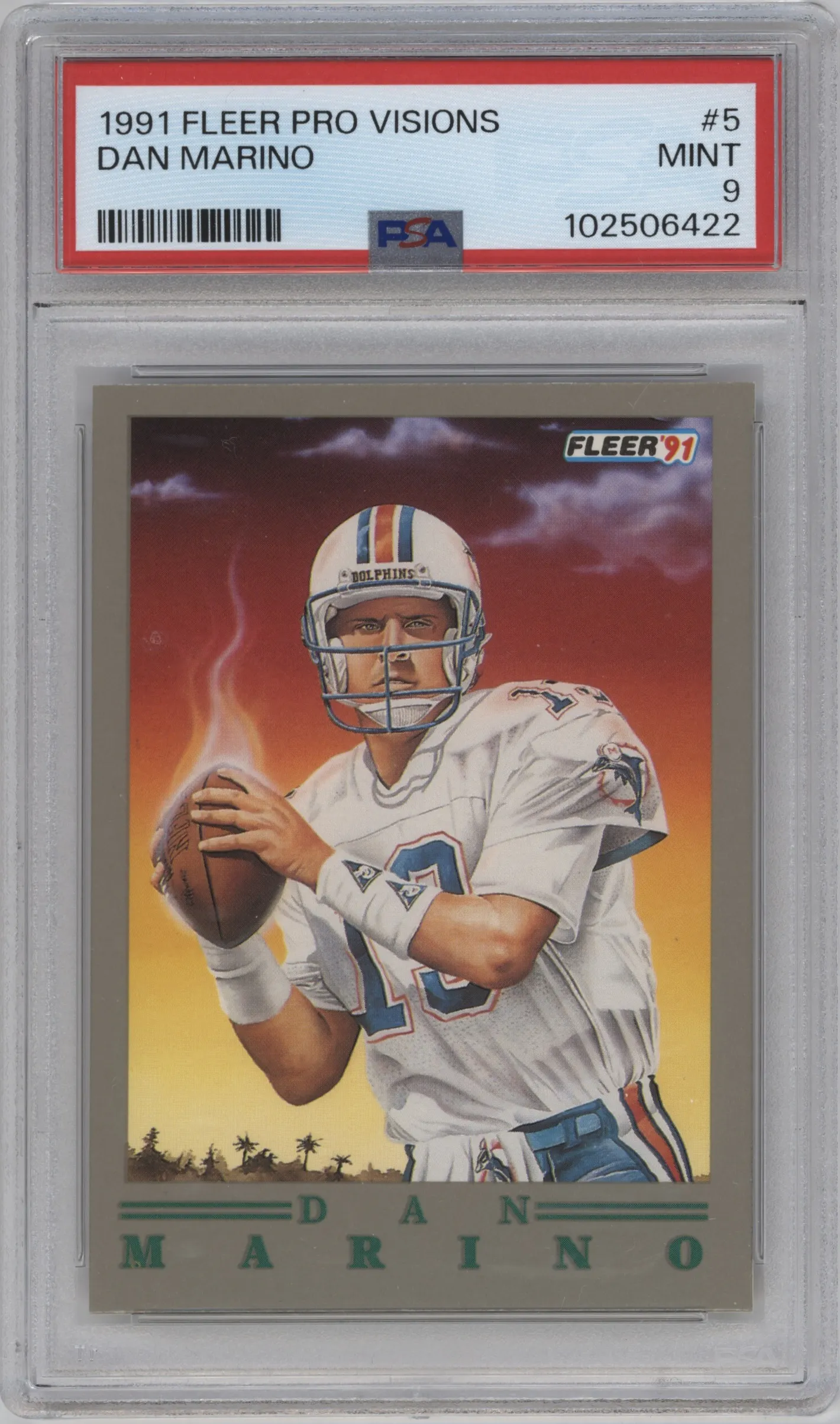 1991 Fleer Pro-Visions Dan Marino #5 PSA 9
