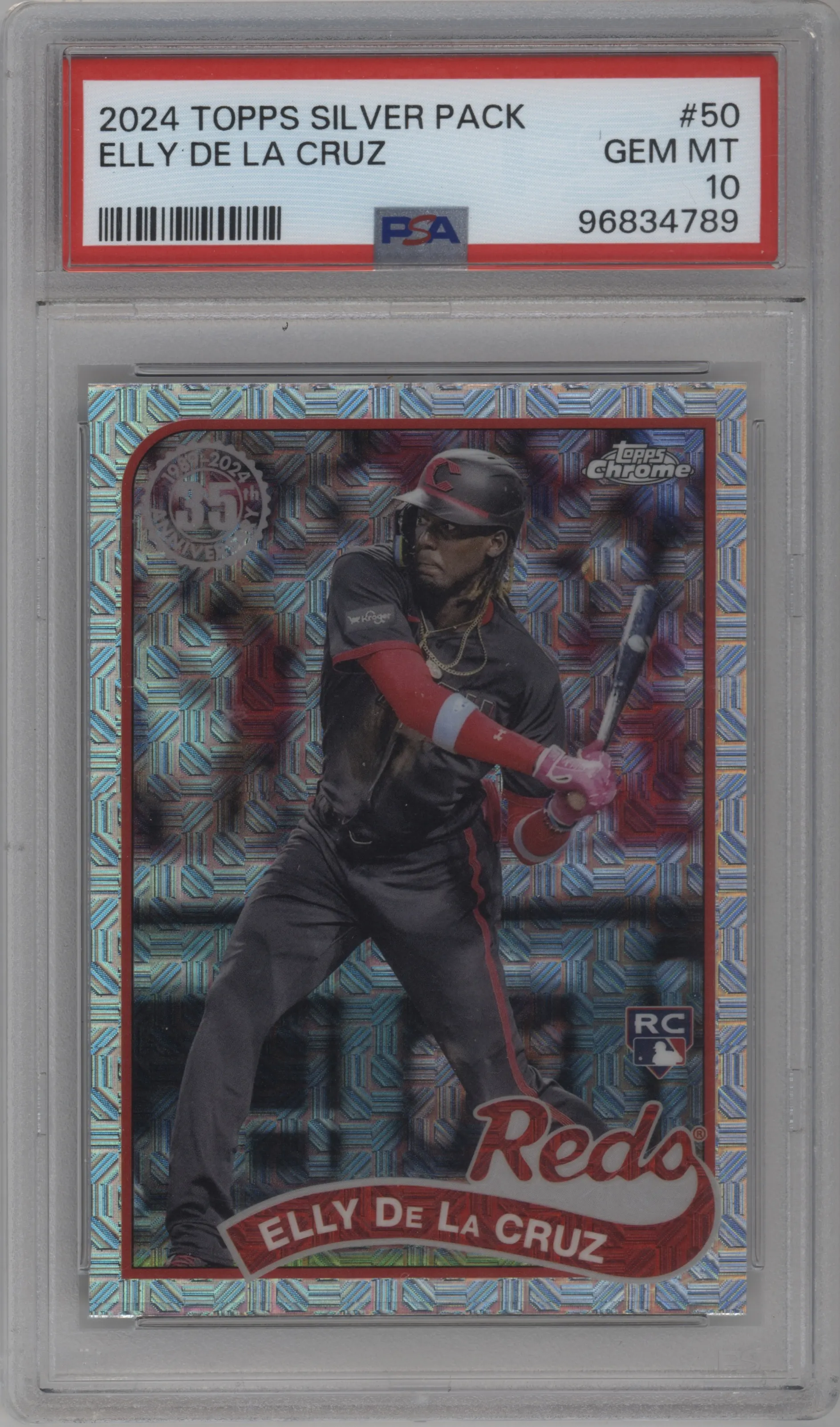 2024 Topps Series 2 Silver Pack 1989 Topps Elly De La Cruz #2T89C-50 PSA 10