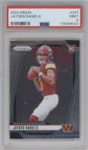 Jayden Daniels from the 2024 Panini Prizm set graded by PSA and given an overall grade of 9.