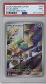 Bulbasaur from the 2024 Pokemon SV set graded by PSA and given an overall grade of 9.