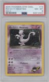 Rocket's Mewtwo from the 2000 Pokemon GH set graded by PSA and given an overall grade of 8.