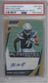 Mike Williams from the 2017 Panini Prizm set featuring a Gold parallel graded by PSA and given an overall grade of 9.