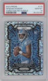 Hendon Hooker from the 2023 Panini Prizm set featuring a No Huddle parallel graded by PSA and given an overall grade of 10.