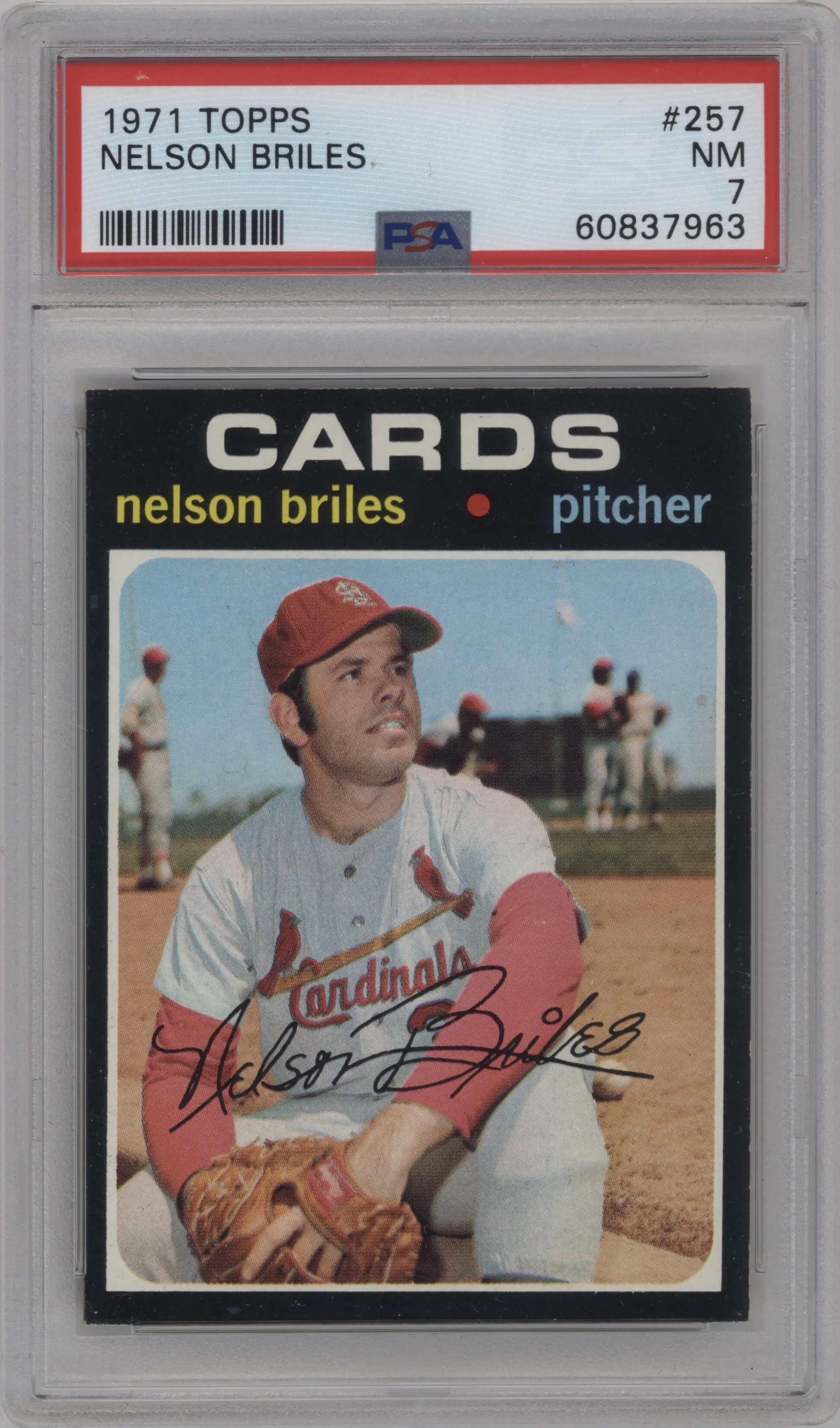 1971 Topps Nelson Briles #257 PSA 7