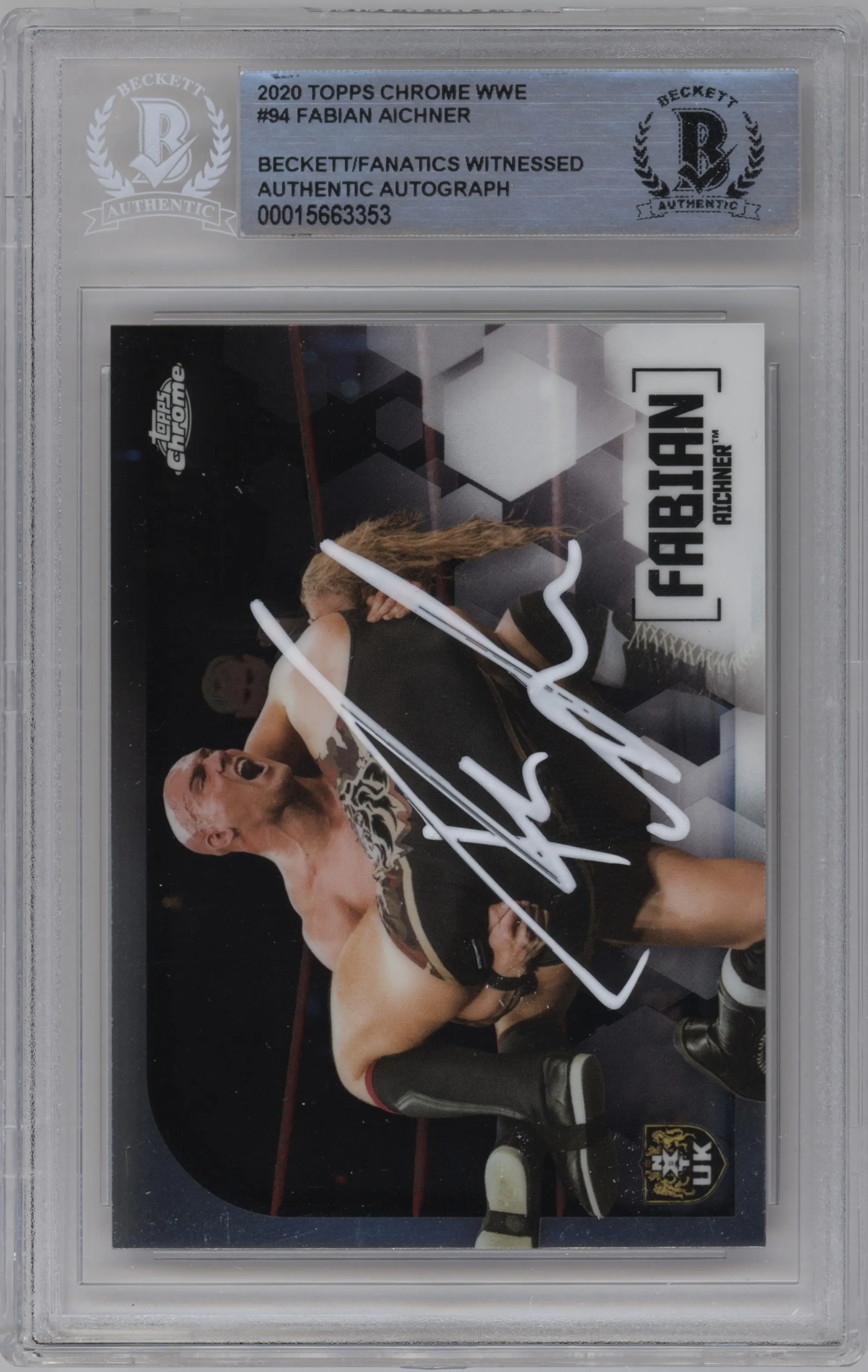 2020 Topps Chrome WWE Fabian Aichner BGS AUTHENTIC #94 BGS