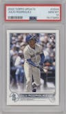 Julio Rodriguez from the 2022 Topps Update  set graded by PSA and given an overall grade of 10.