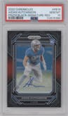 Aidan Hutchinson from the 2022 Panini Chronicles set featuring a Red parallel graded by PSA and given an overall grade of 10.
