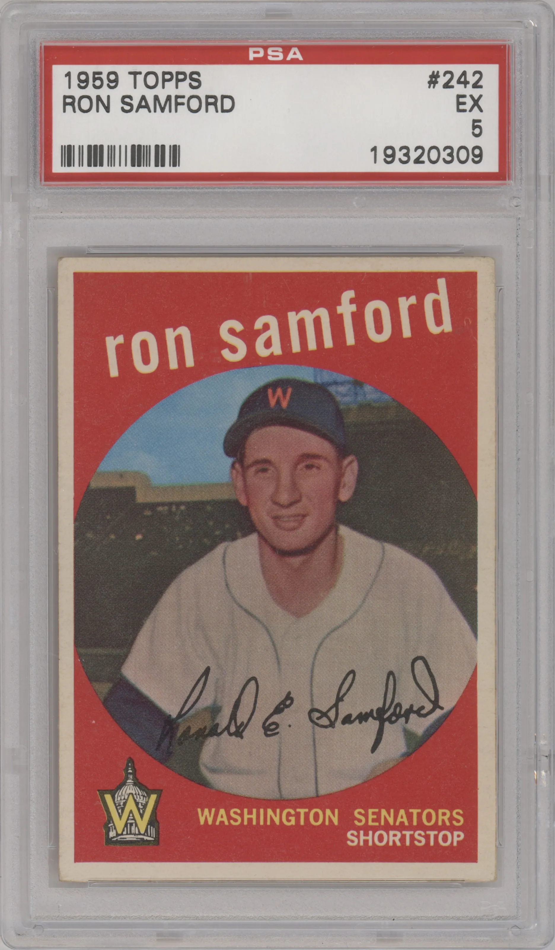 1959 Topps Ron Samford #242 PSA 5