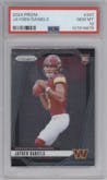 Jayden Daniels from the 2024 Panini Prizm set graded by PSA and given an overall grade of 10.